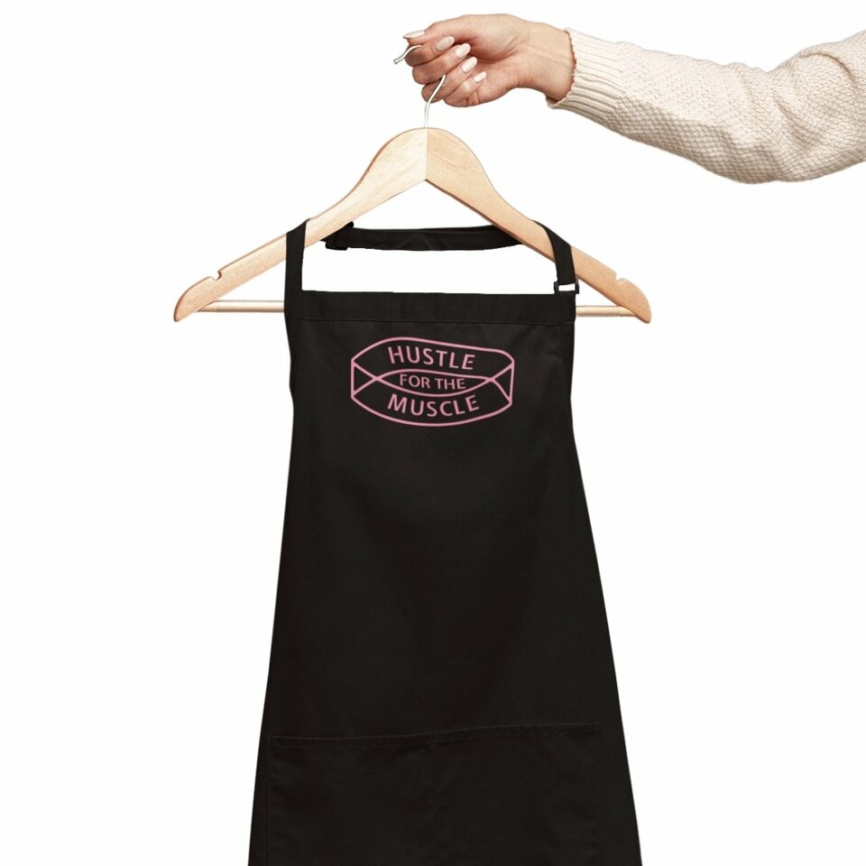 Hustle for that muscle apron