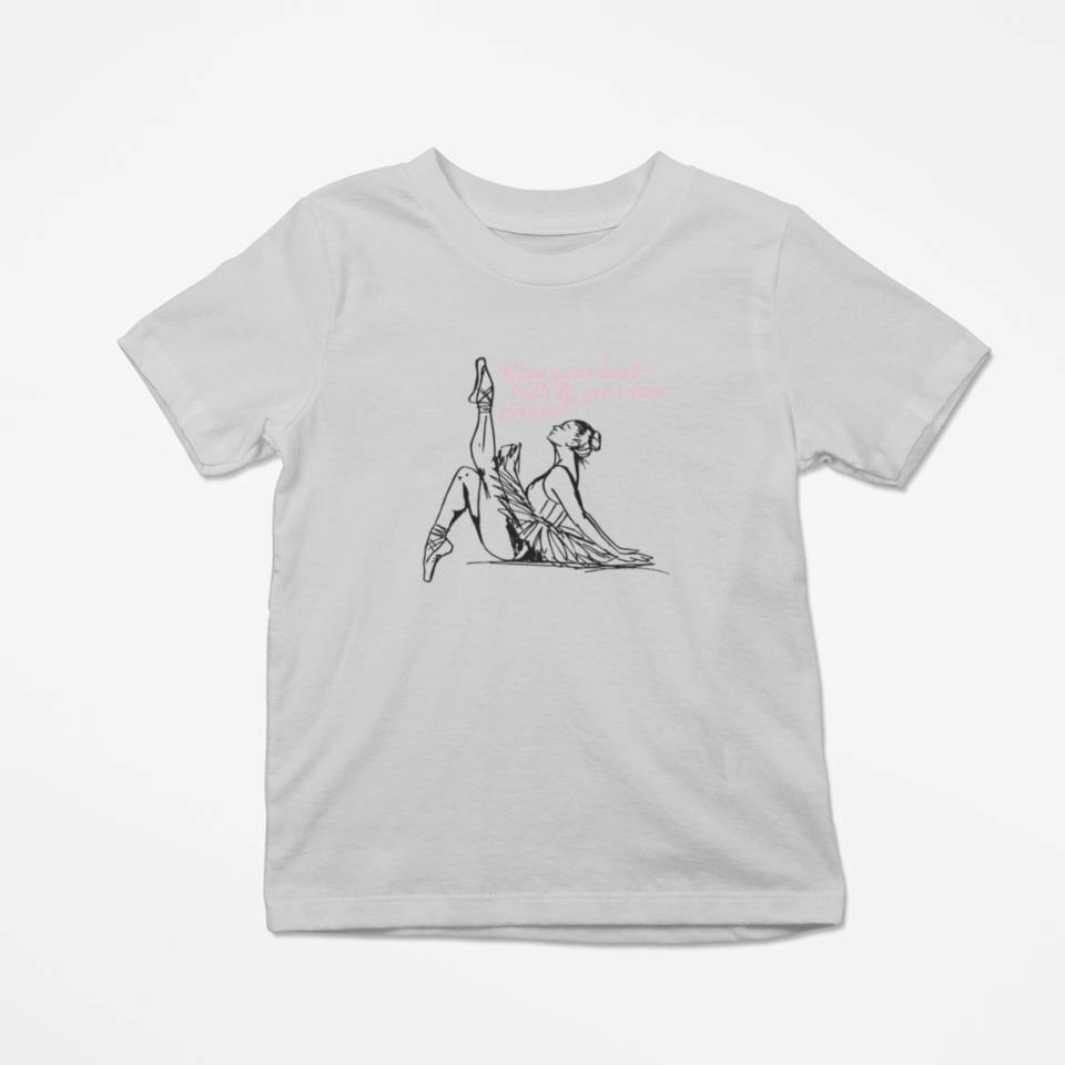 Keep your head high & your toes pointed kids tee