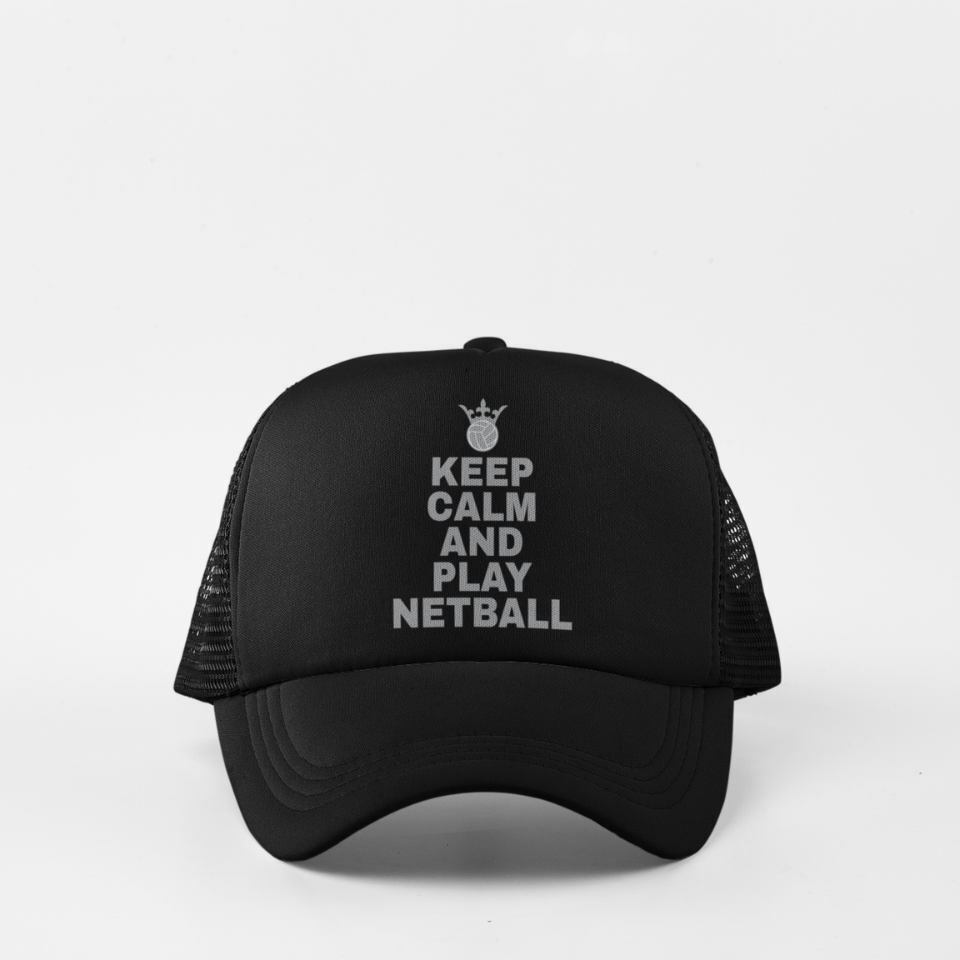 Keep calm & play netball cap