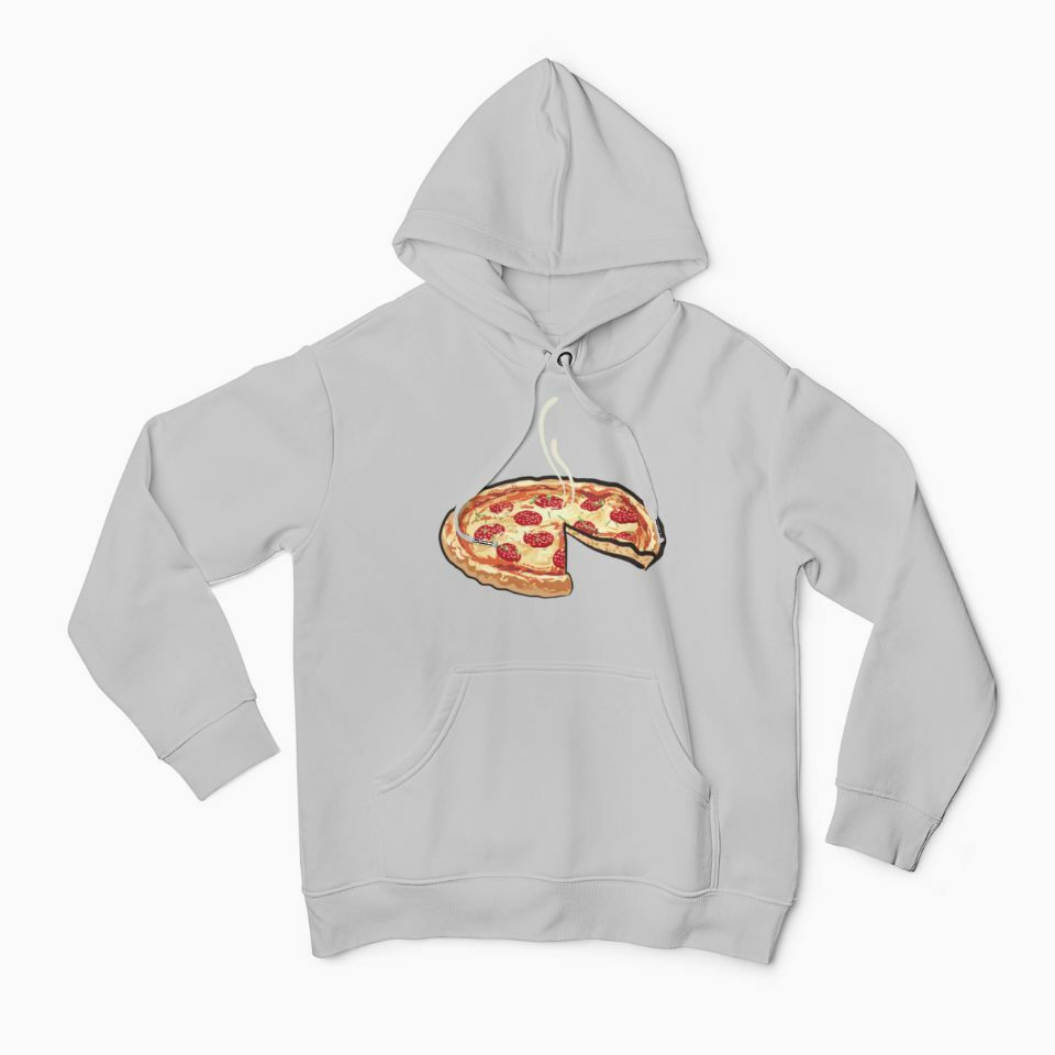 The pizza (& the slice) mens hoodie